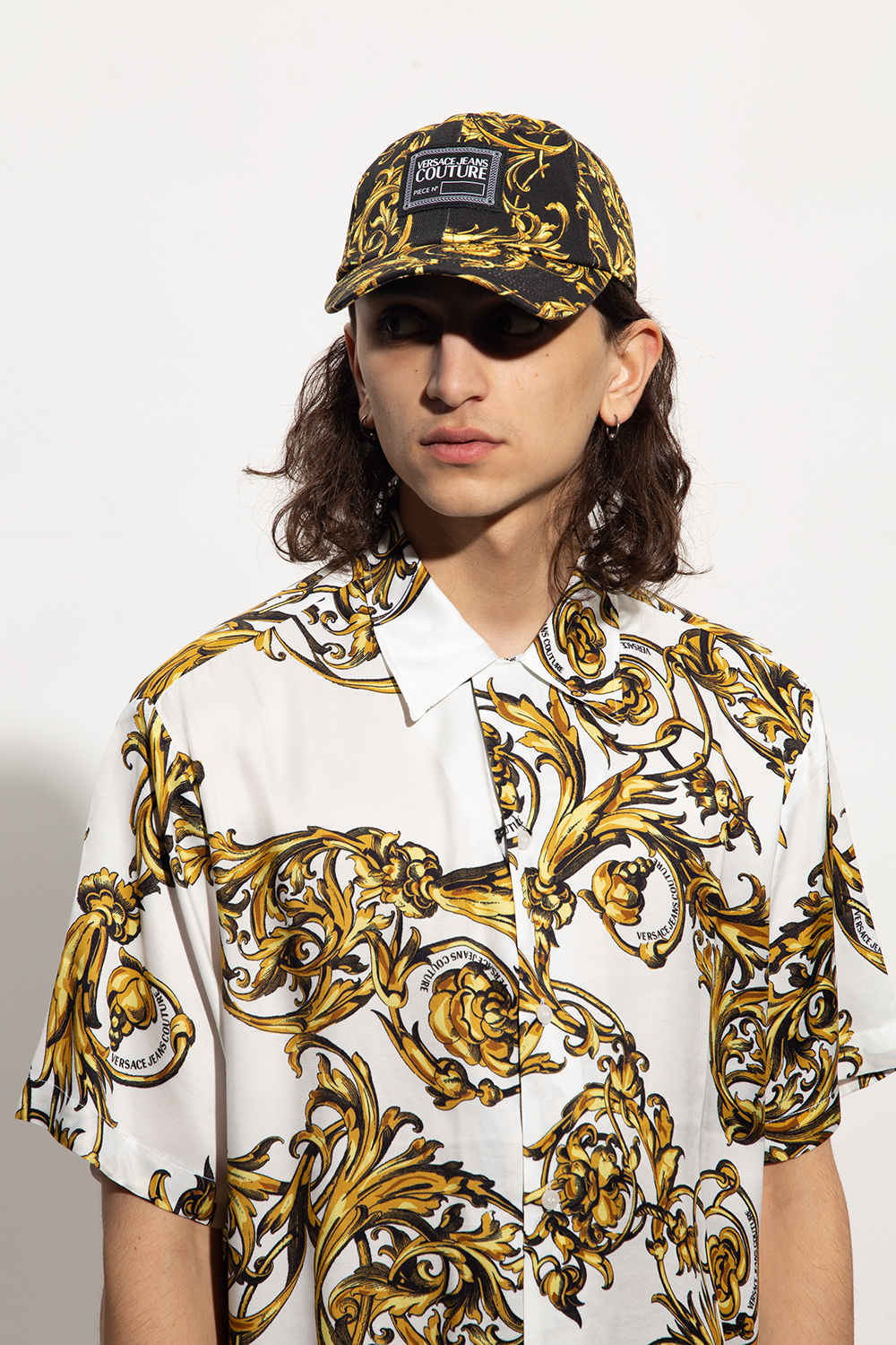 VERSACE store JEANS COUTURE Regalia black yellow Hat